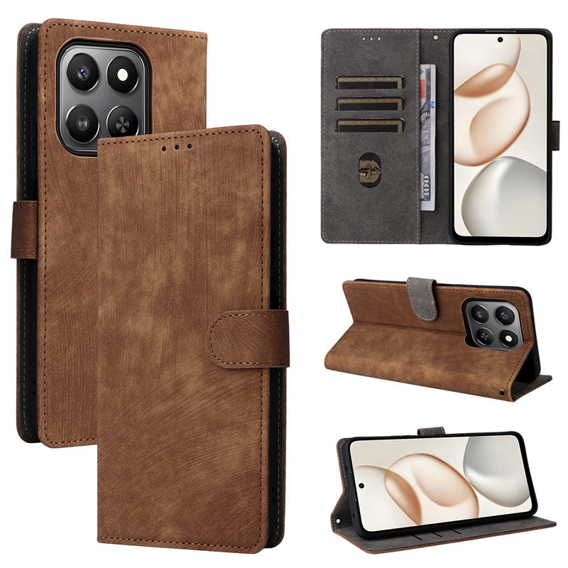 Flip Cover for Honor 400 Smart/X7D PU Leather Phone Case [RFID Blocking] With Hand Strap