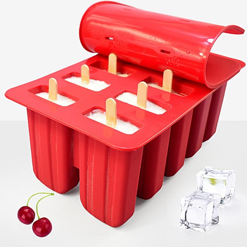 10 cavity silicone ice cream mold with lid DIY