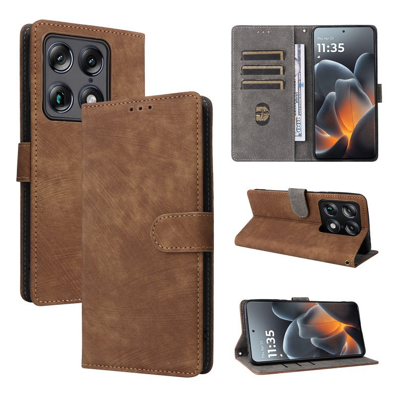 Flip Cover for Motorola Signature PU Leather Phone Case [RFID Blocking] With Hand Strap