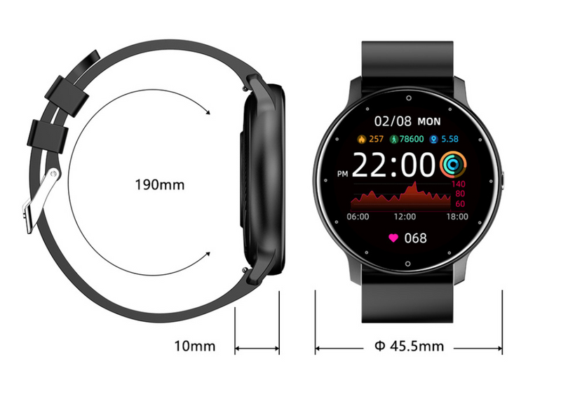 Smart Watch with Multiple Sports Modes, Blood Pressure, Heart Rate Monitor