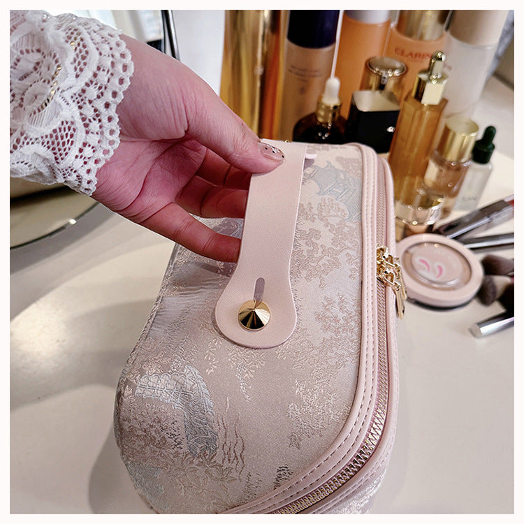 Embroidered Cosmetic Bag