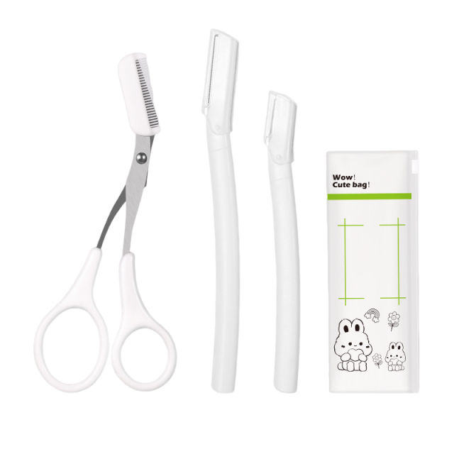 Safe Precision Eyebrow Shaping Kit, Micro‑Safety Brow Razors & Eyebrow Scissors Set