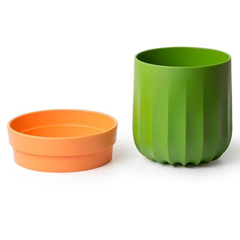 2 pcs. Single sale plastic creative towel box with cactus desktop draw