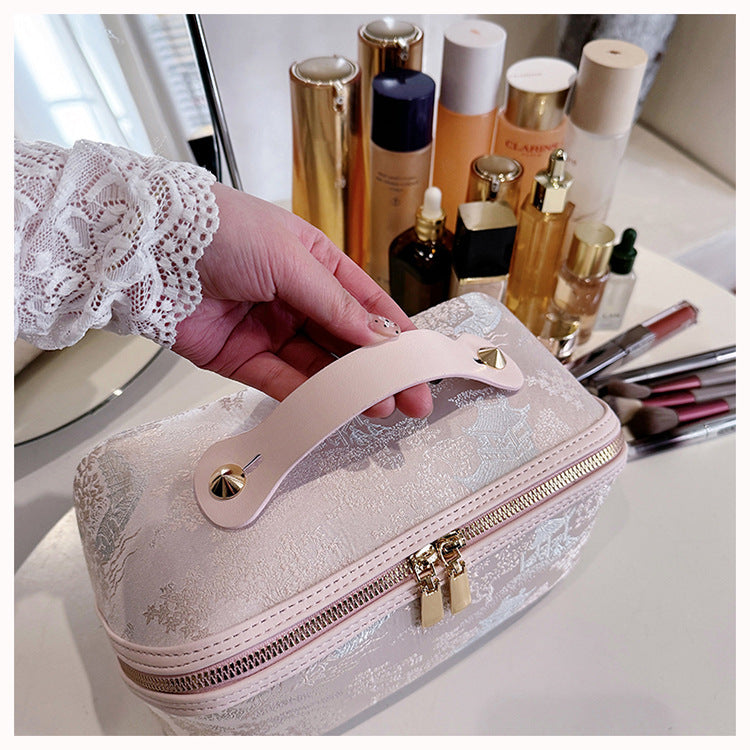 Embroidered Cosmetic Bag