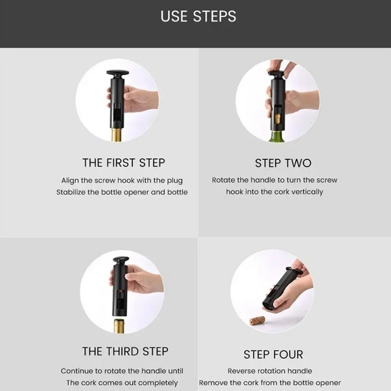 Wine Opener Kitchen Tool Corkscrew  Manual Bottle Opener