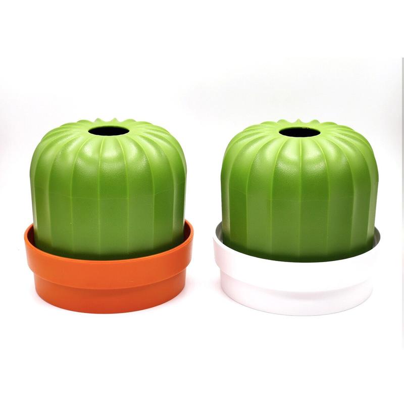 2 pcs. Single sale plastic creative towel box with cactus desktop draw