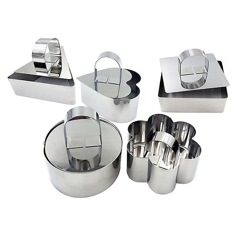 Stainless Steel Mouse Rings Cake Mold With Pusher