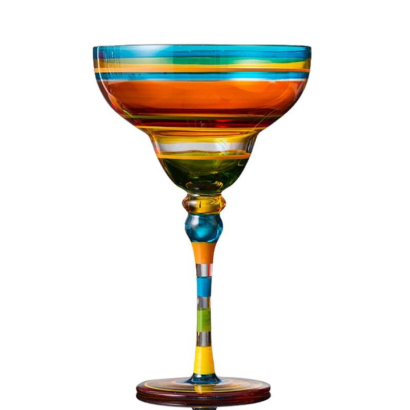 Handmade Colorful Glass Crystal Wine Glass