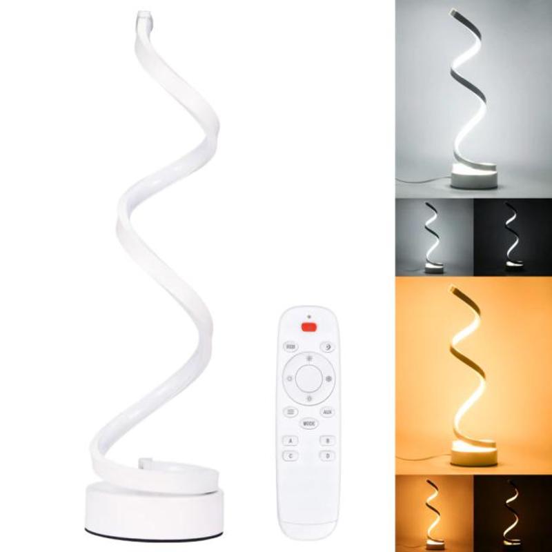 Modern Spiral LED Table Lamp Intelligent Curved Dimming