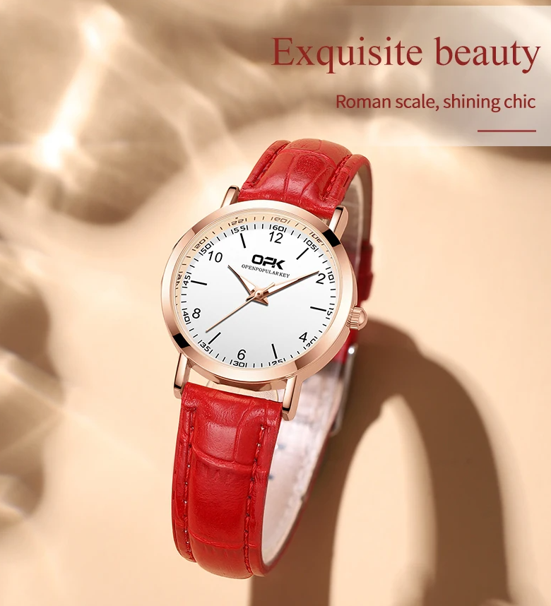 OPK Women Watches Quartz Watch Leather Strap