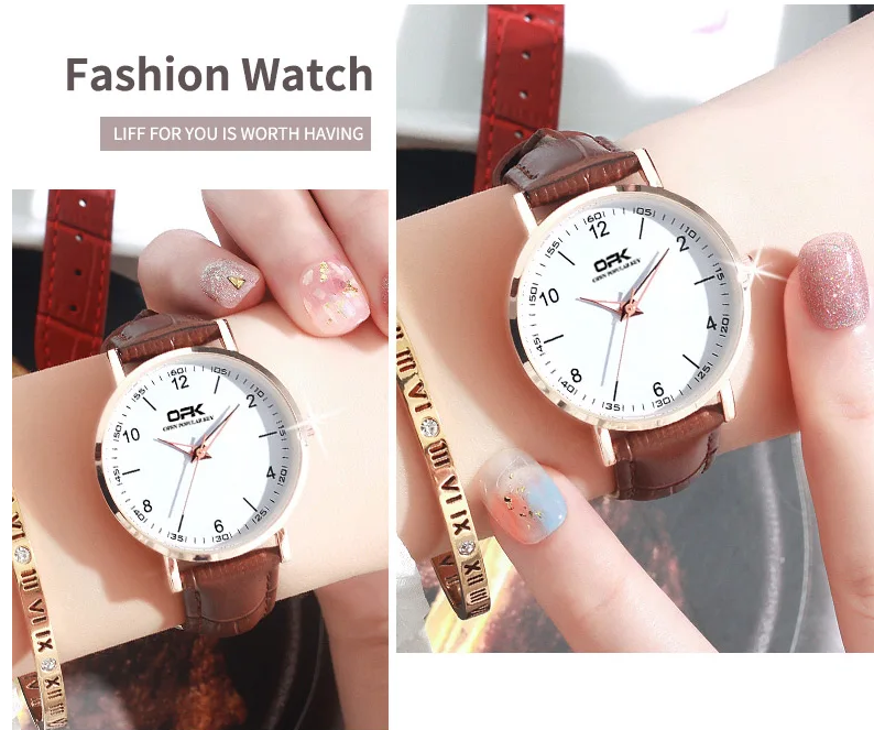 OPK Women Watches Quartz Watch Leather Strap