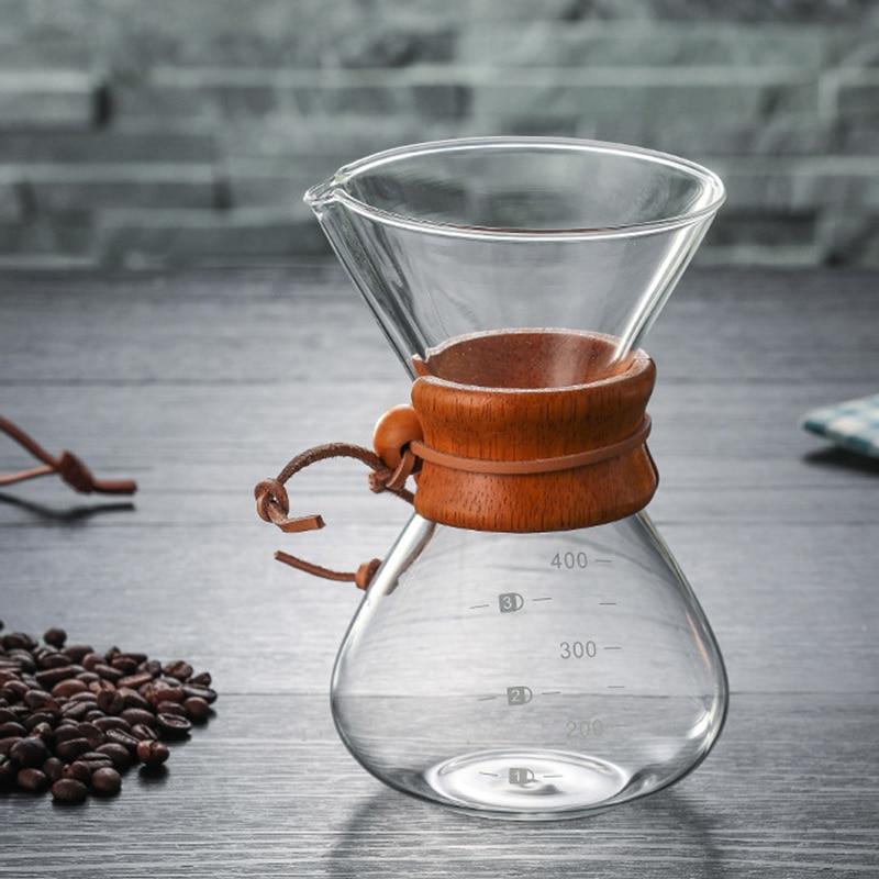 Heat Resistant Classic Glass Coffee Mug Pour Electric Stainless Steel