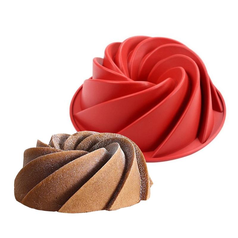 3D Groove Cake Molds Large Spiral Bread Grades Silicone