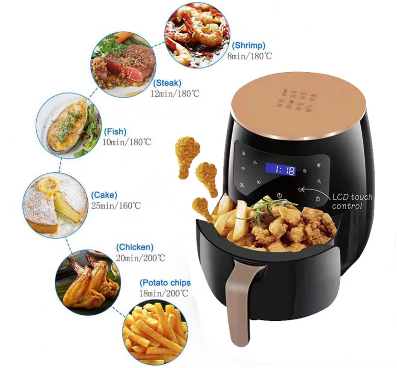 Oven 6L Air Fryer Including a Nesting Tongs Set