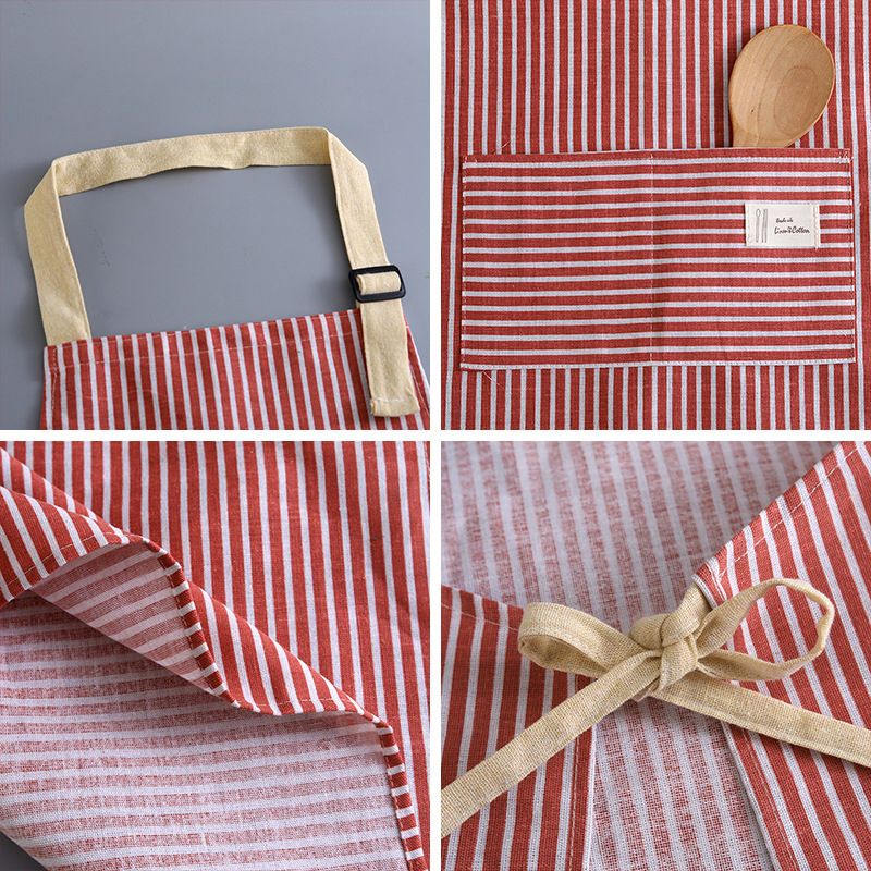 Breathable Hanging Neck Apron Restaurant Special Cotton Kitchen Apron