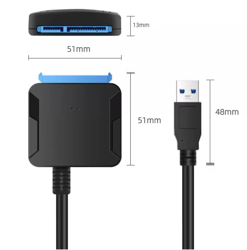 SATA to USB 3.0 Cable USB to SATA Hard Drive Adapter for 2.5" 3.5" SSD HDD