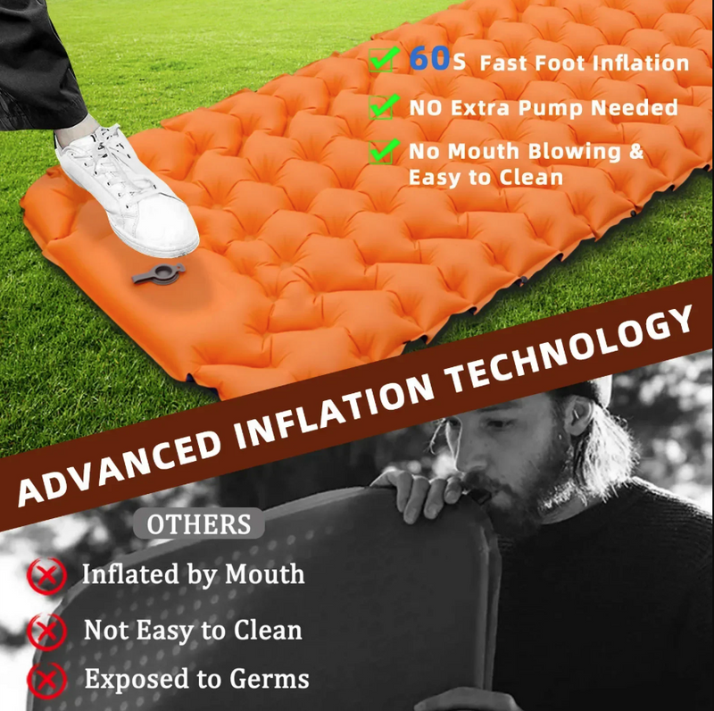 Outdoor Extra Wide Sleeping Pad Mat Ultralight Folding Bed Car Travel Mat