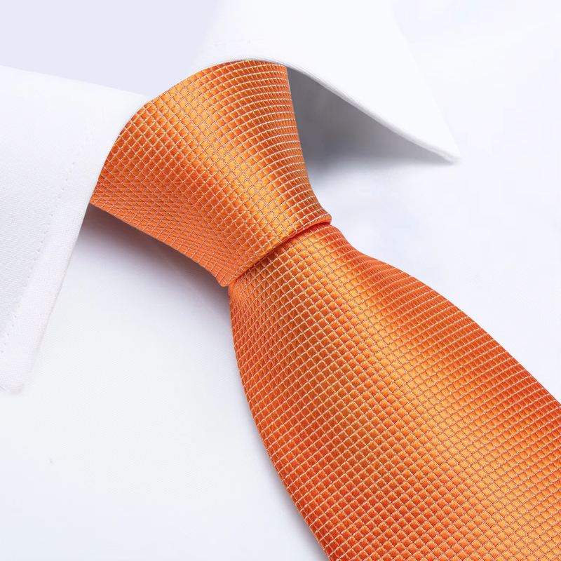 Men Tie Handkerchief Cufflinks Set Jacquard Necktie Wedding Business