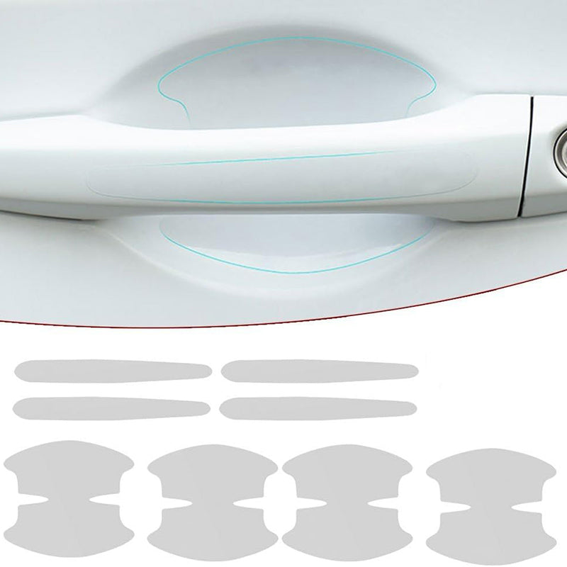 8Piece Clear Car Door Handle Protectors, Anti-Scratch Guard Stickers for Universal Car Models