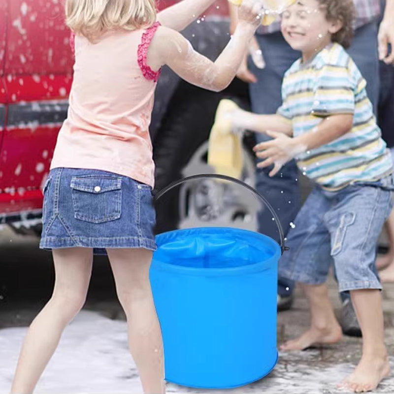 3Piece Mini PVC Folding Buckets, Portable Collapsible Water Pails For Kids