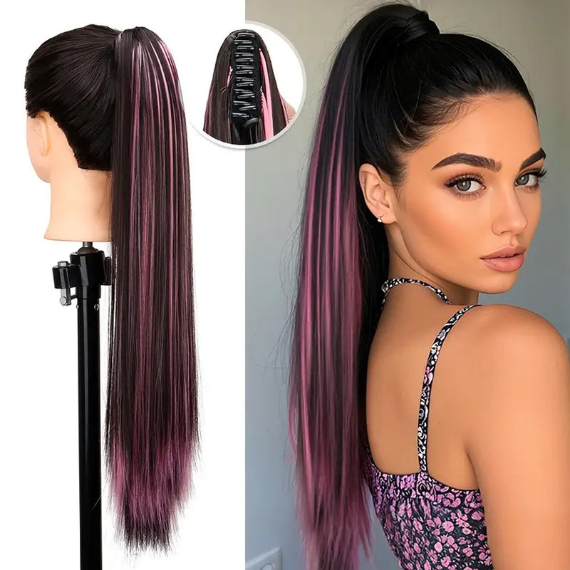 Womans Synthetic Flammable Fiber Wig Ponytail