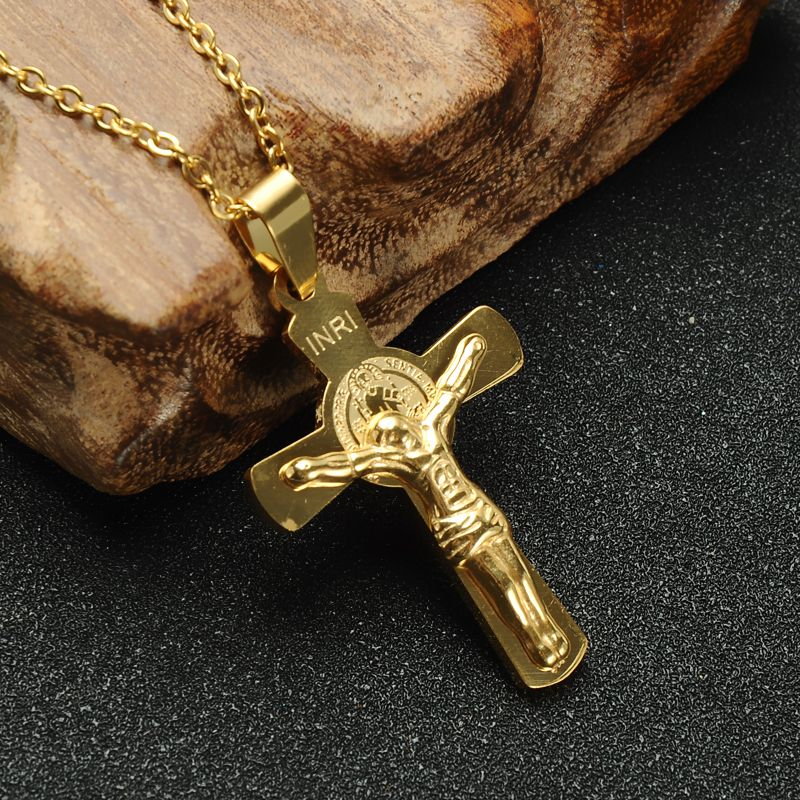 Jesus Cross Crucifix Pendant Necklace For Men Woman Gifts Jewelry