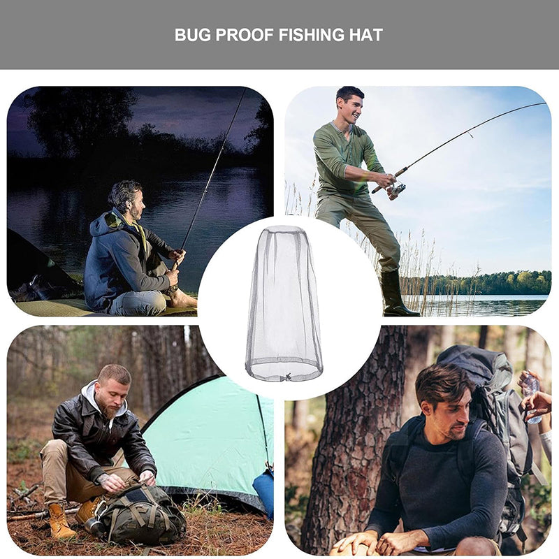 2-Pack Mosquito Head Nets – Fine Mesh, Universal Fit for Hats & Heads