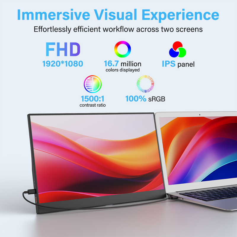 15.6 Inch Portable Monitor 1920x1080P Extend Display