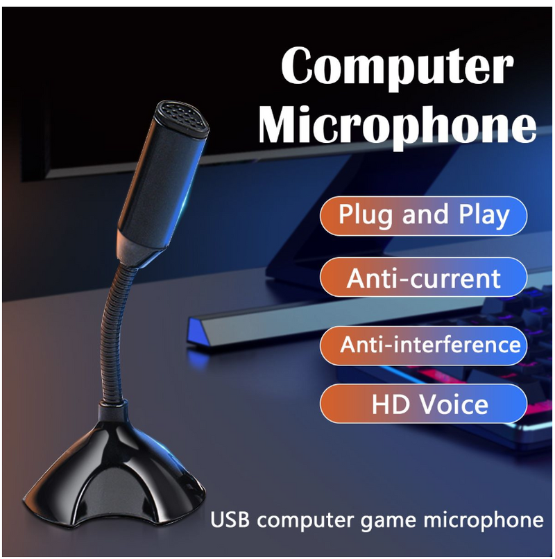 IPSTYLE USB Microphone for laptop and Computers Adjustable Studio Singing Gaming