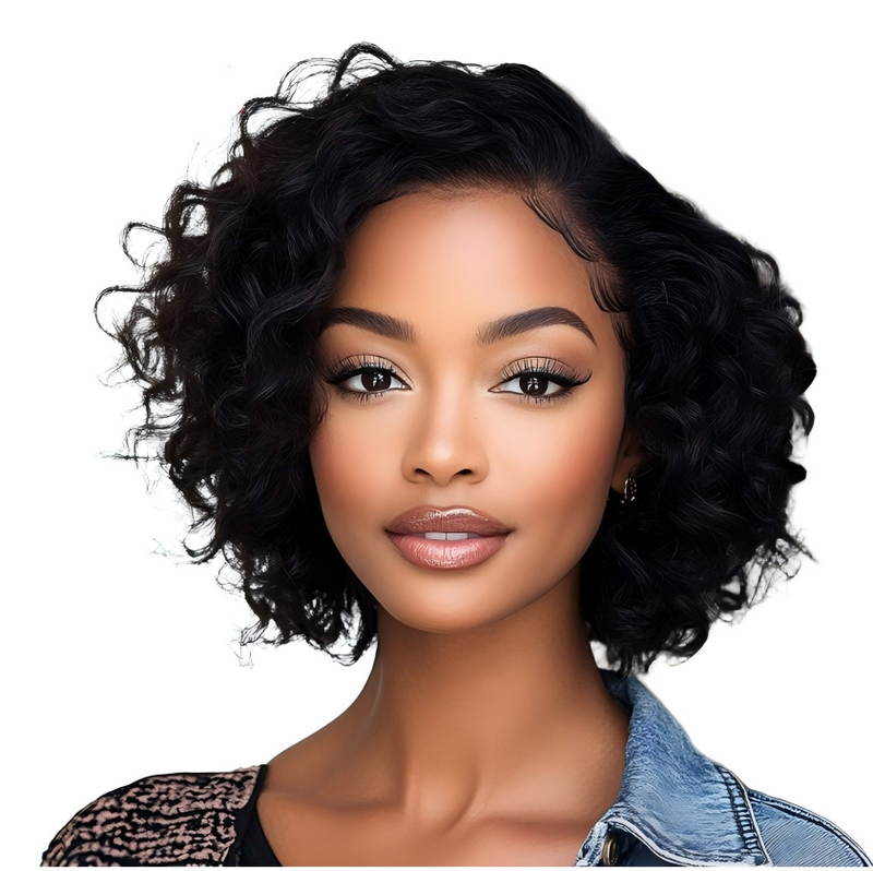 Woman Short Pixie Cut Lace Wigs Sleek Body wave Human Hair Wigs - IPSTYLE