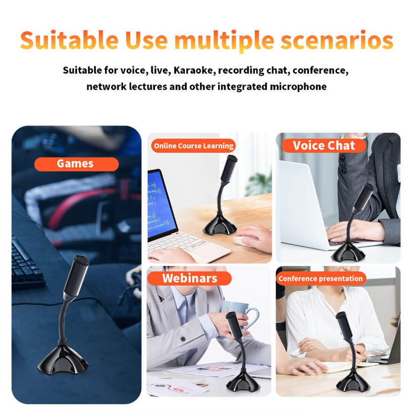 IPSTYLE USB Microphone for laptop and Computers Adjustable Studio Singing Gaming