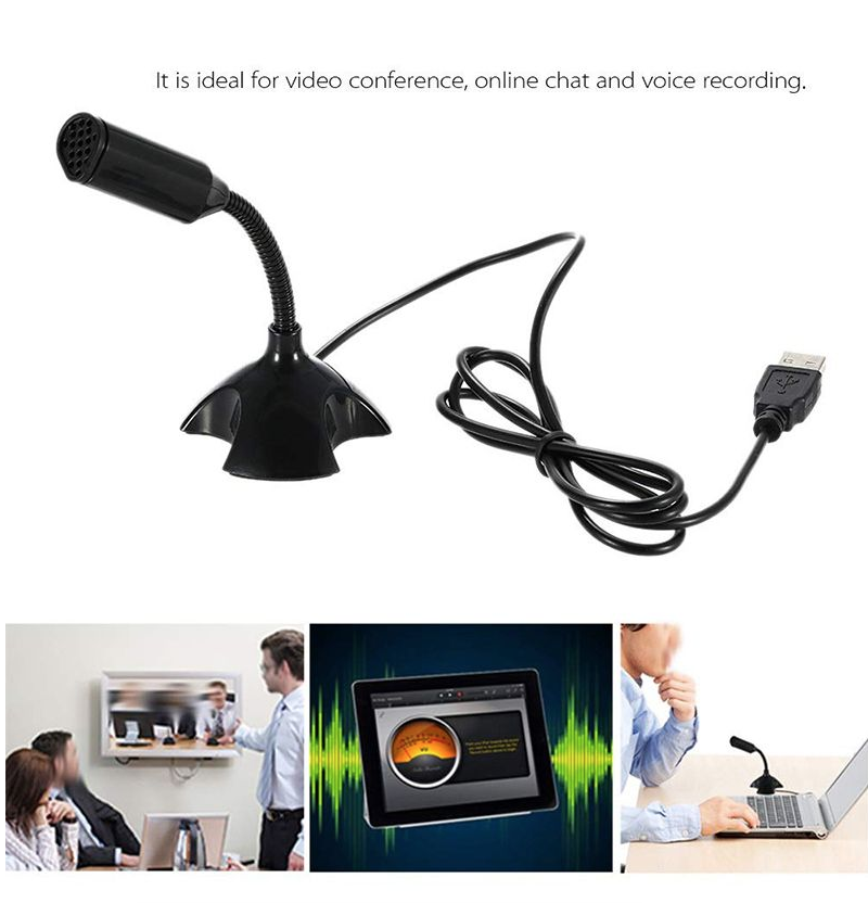 IPSTYLE USB Microphone for laptop and Computers Adjustable Studio Singing Gaming