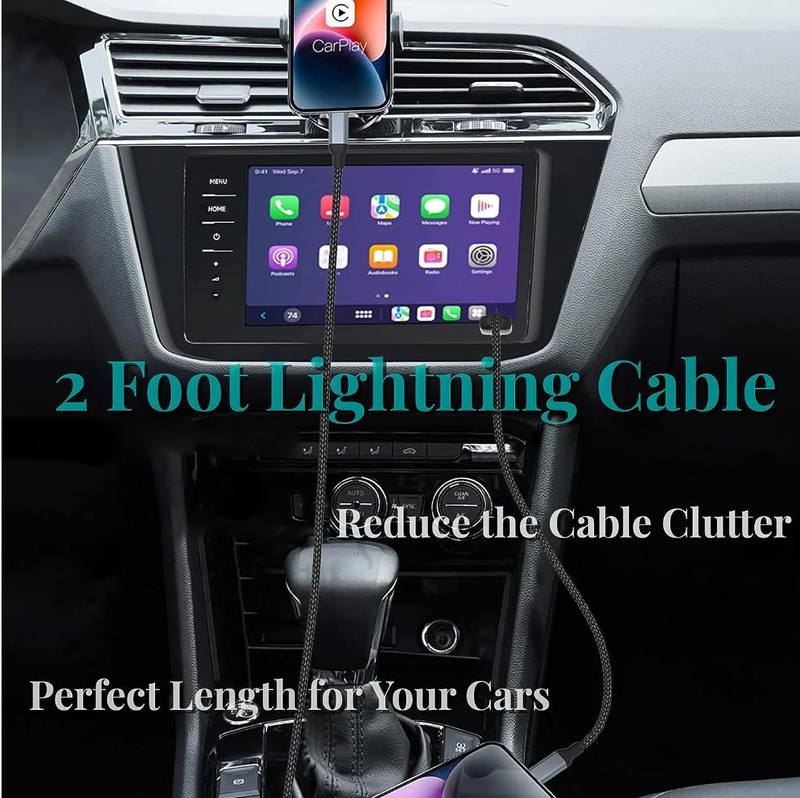 USB A to Lightening Cable Compatible With IPhone And IPad