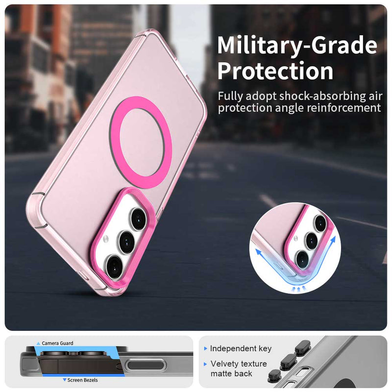 Phone Case for Samsung Galaxy S24 Plus, Compatible with Magsafe,Shockproof Magnetic Case Cover