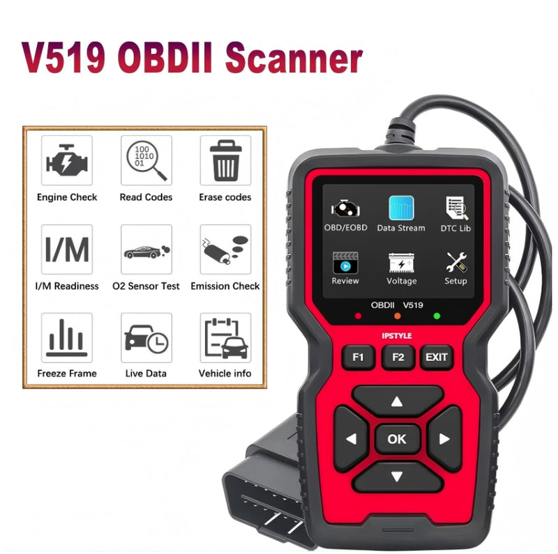 OBD2 Scanning Diagnostic Tool Professional Engine Code Reader And Reset