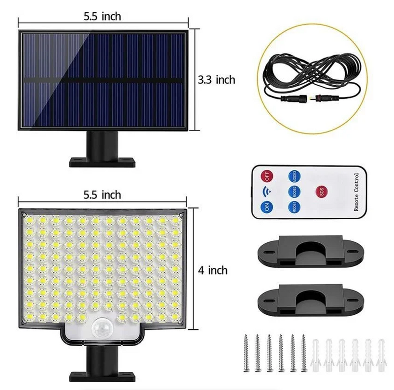 Solar Powered LED Wall Lights Split Type Garage Courtyard Lighting