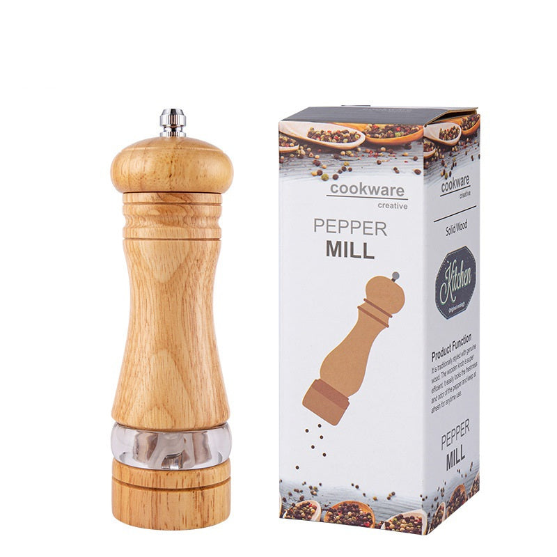Wooden Pepper Grinder Adjustable Kitchenware Sea Salt Grinder