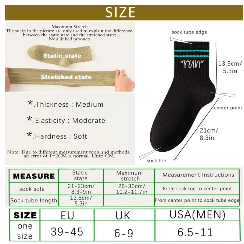 Men's Socks Biking Trekking Quick Dry Sports Running Lightweight Socks 4 Pairs