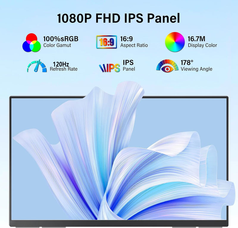 23.8inch Portable Monitor 120Hz RGB 100%