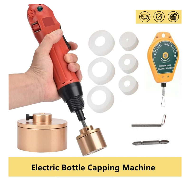 IPSTYLE Electric Handheld Bottle Capping Machine Cap Sealer 10-50mm