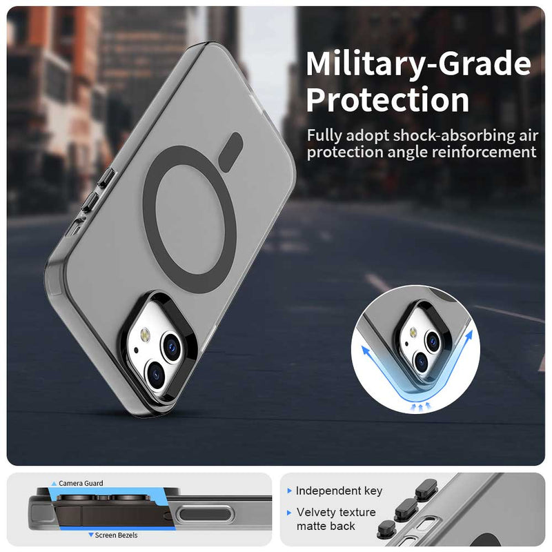 Phone Case for iPhone 12, Compatible with Magsafe, Shockproof Magnetic Case Cover