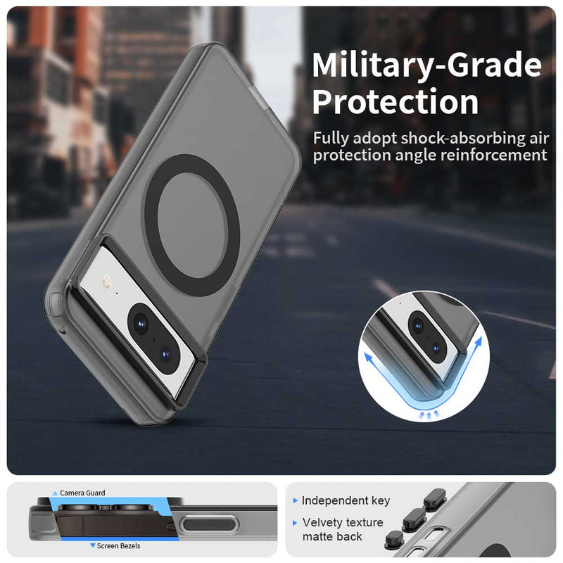 Phone Case for Google Pixel 8, Compatible with Magsafe, Shockproof Magnetic Case Cover