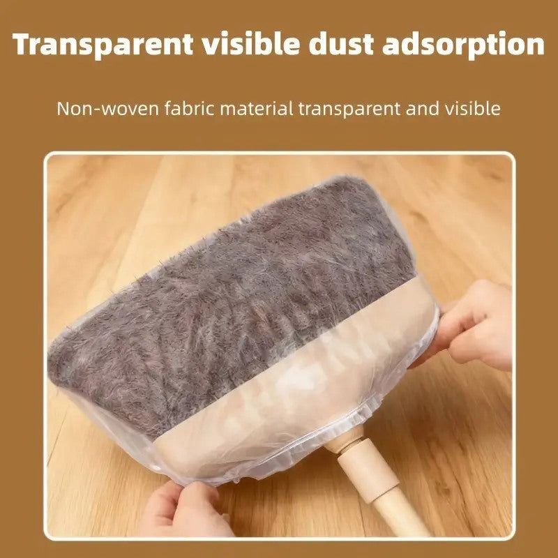 100Piece Disposable Broom Covers, Anti-Tangle Sweeping Bags for Hair & Dust Cleaning