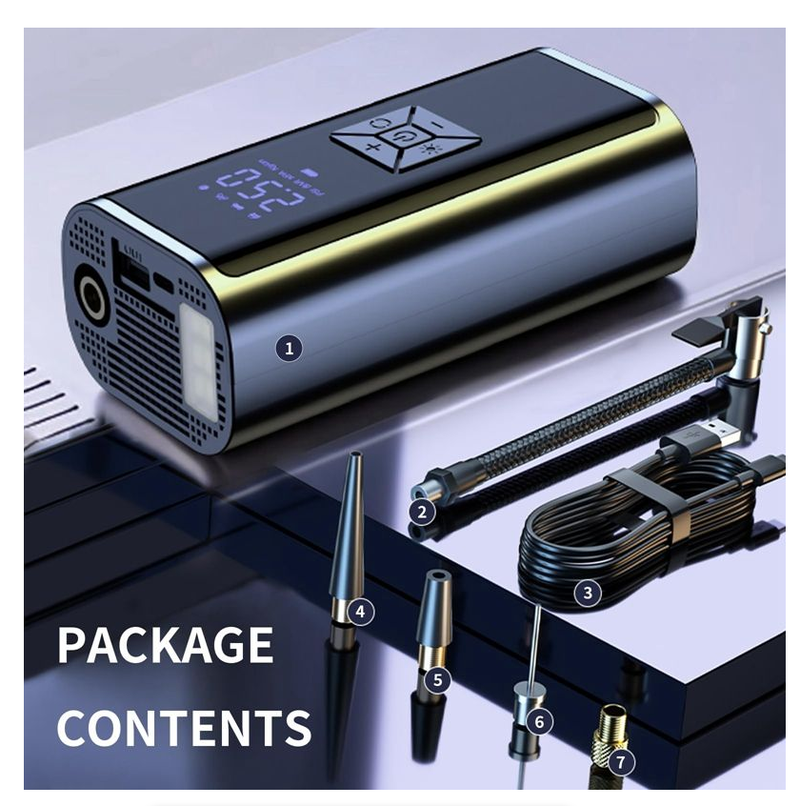 Car Air Pump Electric Tire Inflation For Car, Bicycle &  Motorcycle