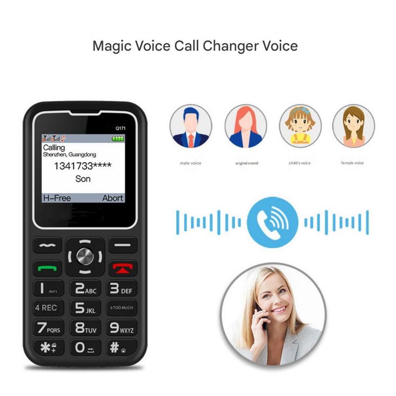 Dual SIM Feature Phones Big Button Long Time Standby 1.77 Inch