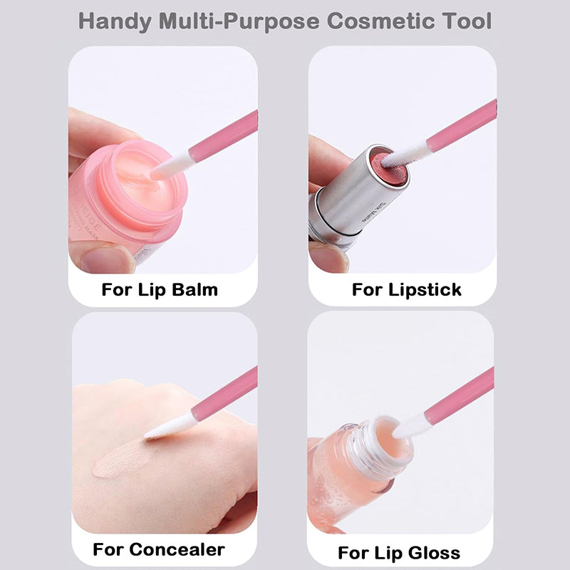 200Piece 3-In-1 Makeup Tool Set, Disposable Lip Brushes + Cotton Swabs + Lash Brushes