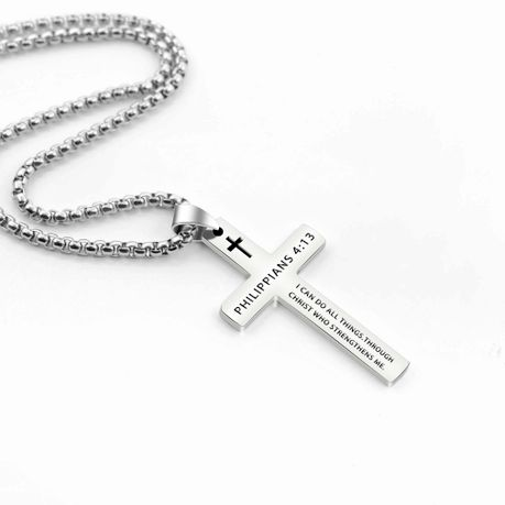 Fashion Men Jesus Cross Necklace Men Spiritual Jewelry