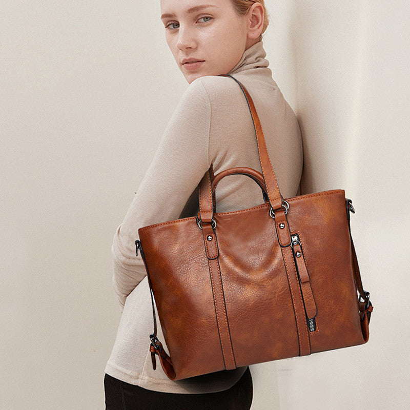 Women's Vintage Soft Leather Crossbody Handbag