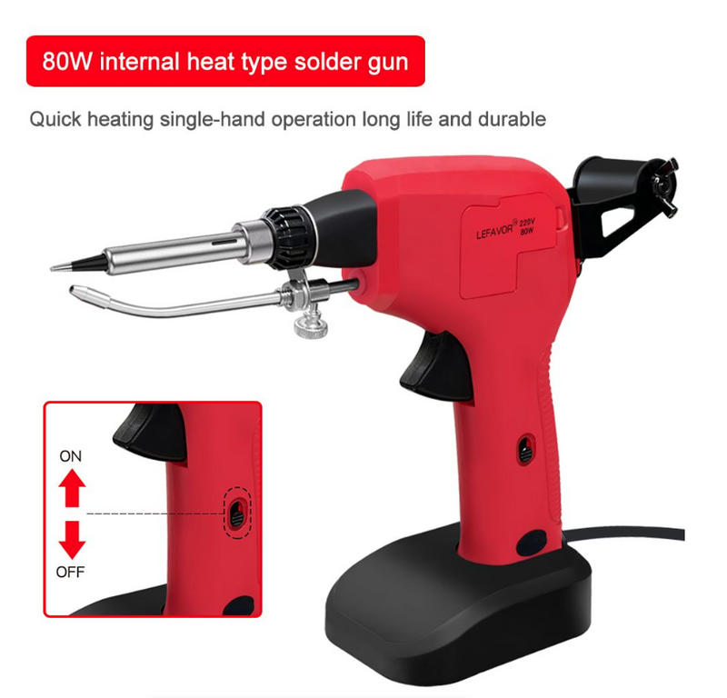 Handheld Internal Heating Soldering Iron Gun - Auto Tin Feed