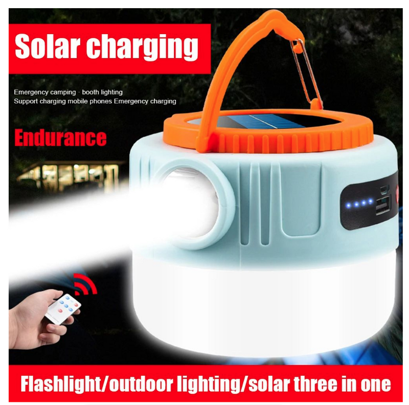 Solar Light Portable Hanging LED Camping Lamp Outdoor Lantern